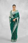 Bottle Green Mashru Silk Saree