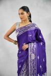 Amethyst Violet Mashru Silk Saree