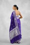 Amethyst Violet Mashru Silk Saree