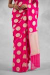 Magenta Pink Banarasi Khaddi Georgette Saree