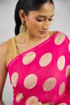 Magenta Pink Banarasi Khaddi Georgette Saree