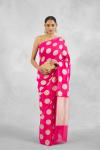 Magenta Pink Banarasi Khaddi Georgette Saree