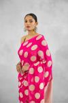 Magenta Pink Banarasi Khaddi Georgette Saree