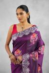 Dark Purple Katan Silk Saree