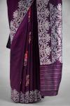 Dark Purple Katan Silk Saree