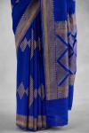 Royal Blue Crepe Saree