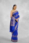 Royal Blue Crepe Saree