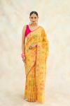 Honey Yellow Mul Cotton Handloom Saree