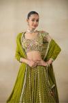 Match Green Lehenga Set