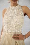 Custard White Net Gown