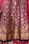 Plum Banarasi Silk Lehenga