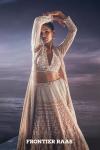 Ivory Net Jacket Lehenga