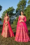 Fuschia Pink Raw Silk Lehenga