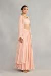 Baby Pink Cape Sharara Set