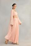 Baby Pink Cape Sharara Set