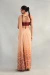 Salmon Printed Drape Saree