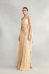 Beige Georgette Drape Saree