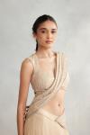 Beige Georgette Drape Saree