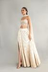 Pearly Beige Slit Lehenga