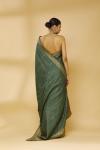 Dark Olive Embroidered Saree