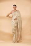 Champagne Gold Embroidered Saree