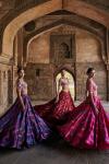 Deep Red Silk Bandhani Lehenga