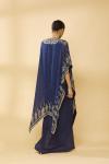 Navy Blue Digital Print Kaftan