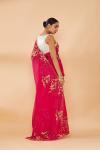 Ruby Pink Embroidered Saree