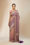 Purple Ombr Bandhej Saree