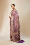 Purple Ombr Bandhej Saree