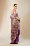 Purple Ombr Bandhej Saree