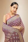 Purple Ombr Bandhej Saree