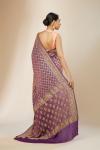 Purple Ombr Bandhej Saree