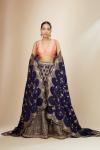 Royal Blue Raw Silk Lehenga Set