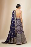 Royal Blue Raw Silk Lehenga Set