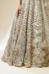 Dusty Grey Net Lehenga Set