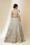 Dusty Grey Net Lehenga Set