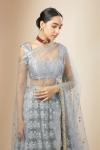 Powder Blue Organza Lehenga Set