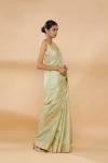 Frost Green Embroidered Saree