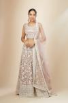 Rust Organza Lehenga Set