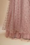 Dark Onion Pink Shimmer Net Lehenga Set