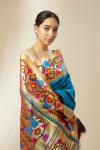 Turquoise Blue Paithani Silk Saree