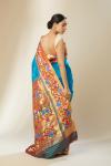 Turquoise Blue Paithani Silk Saree