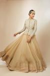 Beige Organza Skirt Set