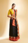 Black and Red Patola Silk Saree