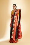 Black and Red Patola Silk Saree