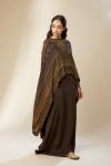 Chocolate Brown Georgette Kaftan Set