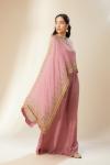 Onion Pink Georgette Kaftan Set