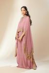 Onion Pink Georgette Kaftan Set