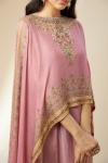 Onion Pink Georgette Kaftan Set